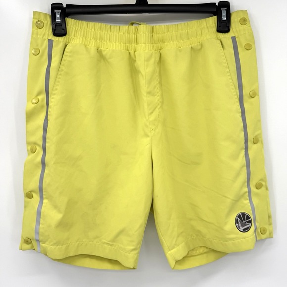 NBA Men's Meshed Lined Side Snap Warm Up Tear Away Golden State Warriors Size 32 - Picture 1 of 7